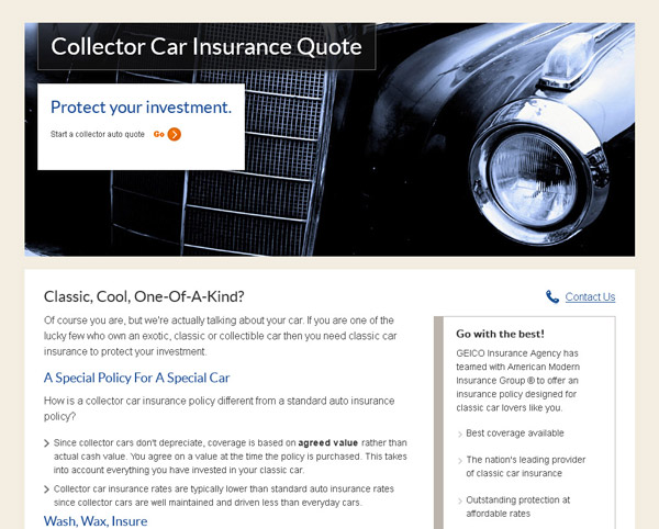 GEICO.com 2012 Redesign - Product Page