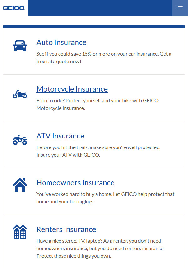 GEICO.com 2014 Redesign - Icons