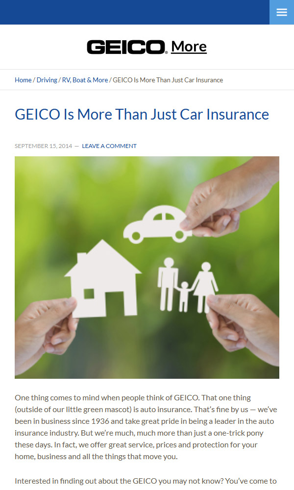 GEICO More - Article