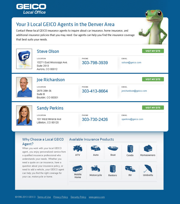 GEICO.com - Local Agents (2011)