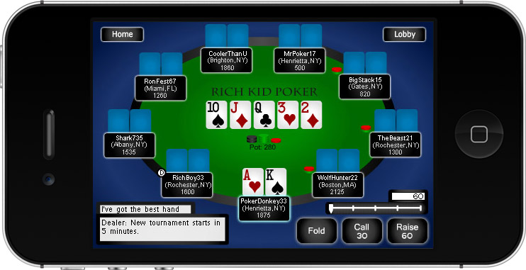 Rich Kid Poker - Table View